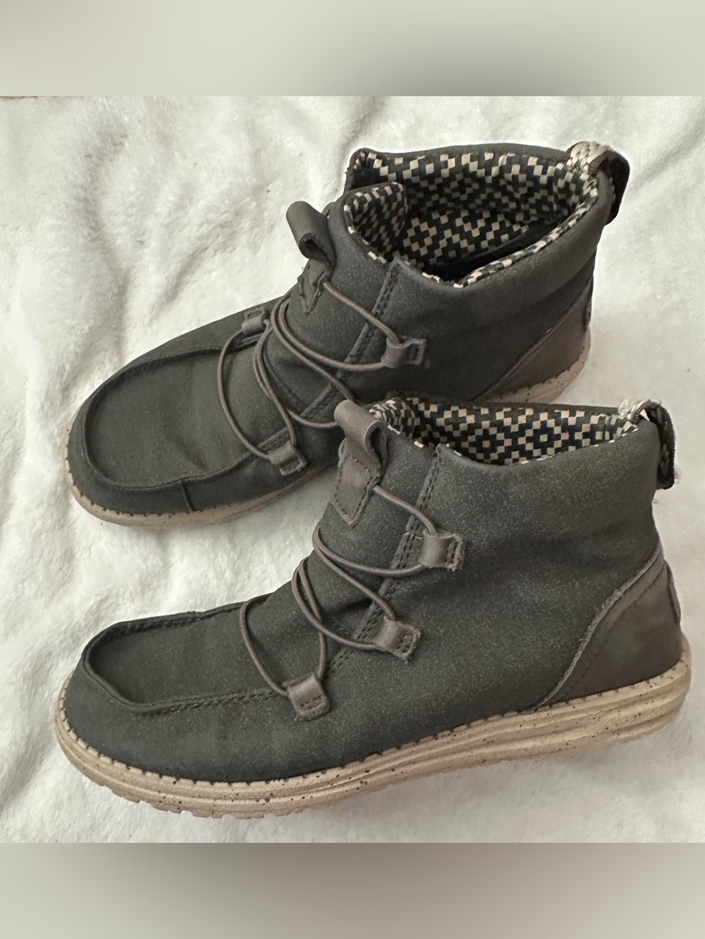 Hey Dude Lea Coffee Boots Sz 8